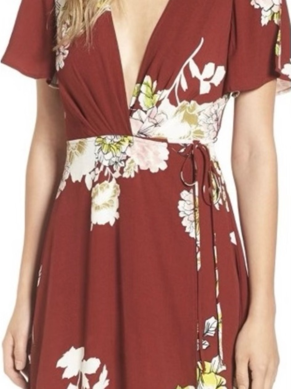 ASTR Wrap Mini Dress